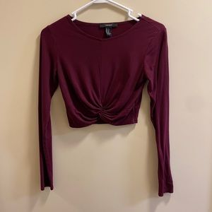 Deep plum Forever 21 crop top